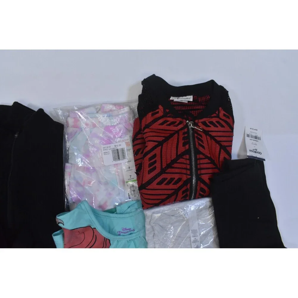 Wholesale Bulk Lot Of 14 Girls Size Small 6/7 Mixed Season Tops Bottoms Dresses